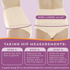 Wearever Women's Cotton Comfort Incontinence Panties for Bladder Control with Regular Absorbency - Reusable & Washable Leak Proof Underwear 150 ml (Pack of 3) (Beige) (L) (Fits Hip Sizes: 41-42")