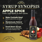 Liquid Alchemist Apple Spice Syrup for Cocktails - Real Ingredients Make our Apple Syrup for Drinks Perfect for a Fall Themed Old Fashioned Mix (12.7 oz)