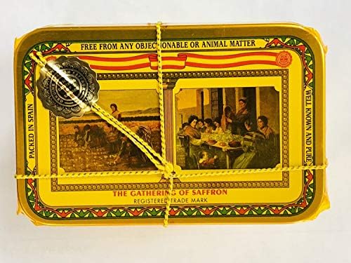 Spanish Saffron Tin Gathering of Saffron Select Grade 1/2 oz tin by Antonio Garcia Inest