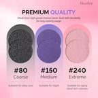 MelodySusie 80PCS Replacement Sandpaper Discs with 25mm Metal Nail Drill Bit, 80 Coarse 150 Medium 240 Extreme Fine Grit for Electric Foot File Callus Remover Tool or Polishing Craft