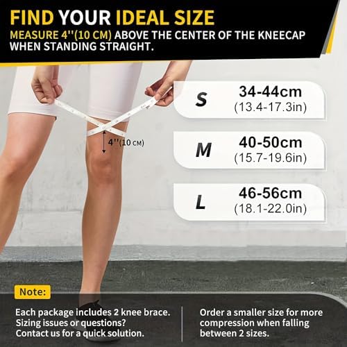 Breathable Knee Support Sleeves Pair for Sports Running Cycling Workout Flexible Compression Knee Braces for Men Women