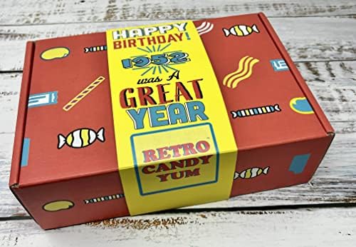RETRO CANDY YUM ~ 1952 74th Birthday Gift Box Nostalgic Candy Mix from Childhood for 74 Year Old Man or Woman Born Back in 1952 Jr