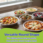 Aluminum Foil Pans [6" Round] x [10 Pack] with Clear Dome Lids Recyclable Disposable Containers Straight Walls for Storing, Baking, Meal Prep & Reheating Freezer Oven Safe (10 Pack, 6 inch)