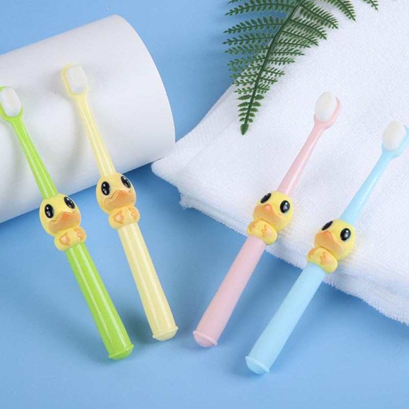 FOMIYES 4pcs Duck Tooth Brush for Boys and Girls Soft Bristle Toothbrush Boys and Girls Cartoon Tooth Safe for Toddlers