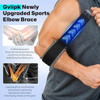 360° Coverage Upgraded Tennis Elbow Brace for Men Women, Adjustable Golfers Elbow Support Strap Band for Tendonitis Double Pressure,Golfers Elbow Brace for Tennis & Golfers Elbow,Tendon Pain Relief