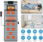 Full Body Electric Massage Mat with Heat, 10 Vibration Motors, 3 Timers, Vibration Massage Pad for Bed, Back Mattress Chair Pad with Neck Massager Lumbar Pillow