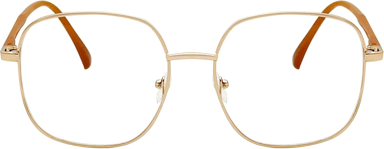 Oversized Square Reading Glasses Women Men, Large Blue Light Blocking Compuer Readers, Anti Eyestrain Eyeglasses