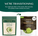 VAHDAM, Vanilla Matcha Green Tea Powder - 1.76oz | Pure Madagascar Vanilla + Premium Authentic Japanese Matcha | Hot or Iced - Vegan & Gluten-Free