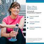EuroMedica Zinc Plus Selenium - Immune & Respiratory Health Support Supplement - Mineral Supplement with Zinc Bisglycinate Chelate - Formula with Selenium for Cellular Health Support - 60 Capsules