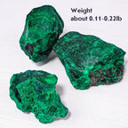 Apengshi Natural Malachite Crystal Stone 0.11-0.22lb Raw Malachite Stone Irregular Rough Malachite Mineral Specimen Original Shape Healing Crystal Gem Worry Relief Stress with Gift Box