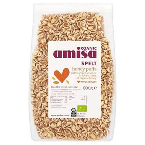 Amisa Organic Spelt Honey Puffs - 200g