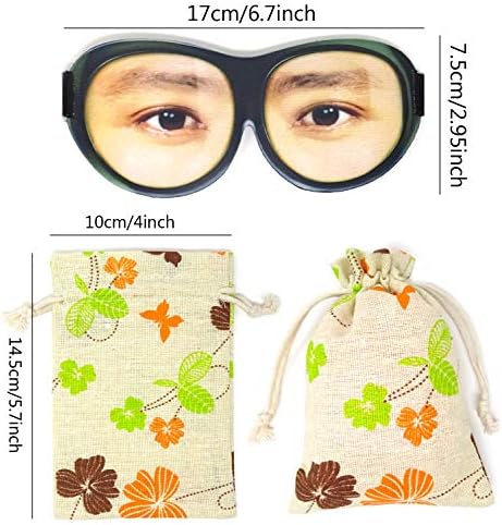 Honbay 3D Funny Eyeshade Soft Sleep Eye Mask with Adjustable Head Strap for Travel, Game, Party, Rest, Sleeping, etc (for Man)