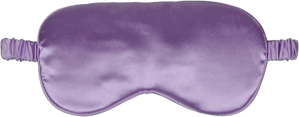 1 Pack Silk Sleep Mask, Soft Silk Eye Blindfold with Elastic Strap for Night Sleeping Travel and Nap, Unisex (Purple)