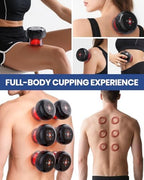 EURPMASK Choose the color of europe Electric Cupping Set with Red Light - 24 Levels Adjustable Suction & Heat, One-Touch Control, Portable Muscle Relaxation Tool (2 Pack)