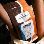 Fresh Roasted Coffee, Organic Sumatra Water-Processed Decaf Drip Ground Coffee, Medium Roast, USDA Organic, 100% Single Origin, Kosher, 12 oz