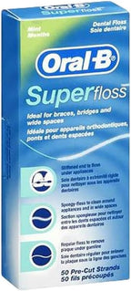 Oral-B Super Floss Dental Floss Pre-Cut Strands 50 ea (Pack of 18)