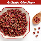 Szechuan Peppercorns Whole Organic 6OZ - Authentic Sichuan Red Peppercorns for Grinder Refill, Fresh Strong Flavor Seasoning for Chinese Dishes Mapo Tofu, Kung Pao Chicken less Seed