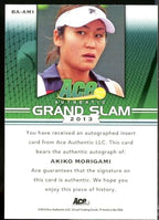 Akiko Morigami Card 2013 Ace Authentic Grand Slam Autograph #BAAM1
