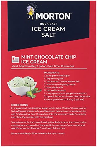 Morton Ice Cream Salt, Rock Salt, 4 Pounds (Pack of 8)