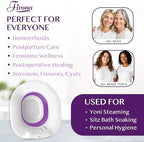 Fivona Sitz Bath for Toilet Seat Postpartum and Hemorrhoids Care - Yoni Steam Seat - Foldable Basin for Epsom Salt Soak - Portable Bidet BPA Free Temperature Resistant - Universal Fit - Purple