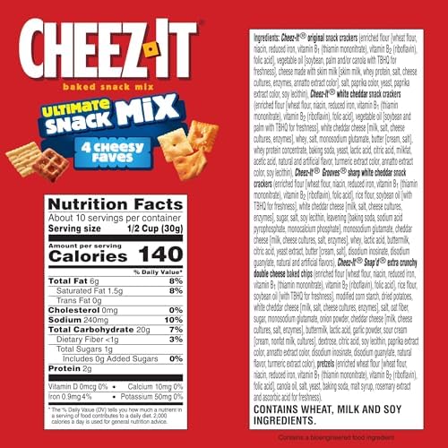 Cheez-It Ultimate Snack Mix, Salty Snacks, Pantry Size, 10.5oz Box (1 Box)