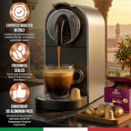 Gran Caffè Garibaldi Espresso Pods, Italian Roasted Coffee, Compatible Nespresso Original Line Machines, Nitrogen Flushed, Intense Aroma, Full-Bodied Crema - Dolce Aroma 200 Aluminum Cups