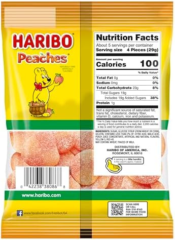 Haribo, Peaches, 5 oz