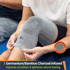 Premium Recovery Knee Compression Support – Germanium & Bamboo Charcoal Infused Knee Brace for Improved Circulation, Joint Stability, and Pain Relief (X-Large)