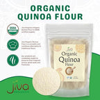 Jiva Organics Premium Quinoa Flour 2 LB Bag - Gluten Free, Non GMO