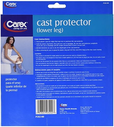 Carex Cast Protector for Shower, Leg - The Ultimate Cast Covers for Shower Leg to Keep Your Cast and Bandages Dry While Bathing - 23" Long Premium Latex Free Plastic with 100% Waterproof Technology