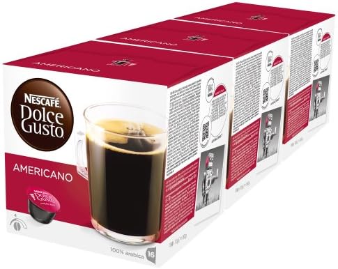 Nescaf? Dolce Gusto Caff? Americano 16 Capsules (Pack of 3, 24 Coffee pods,Total 48 Capsules, 24 Servings)