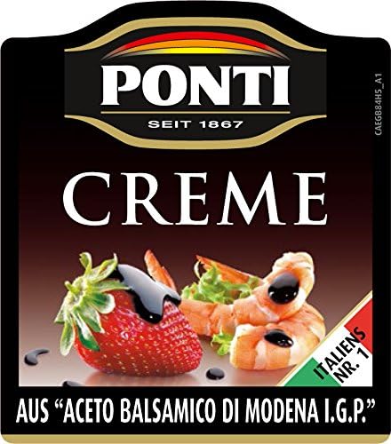 Ponti Gastronomic Glaze with Balsamic Vinegar of Modena PGI 8.8 oz 250gr , Pack of 2