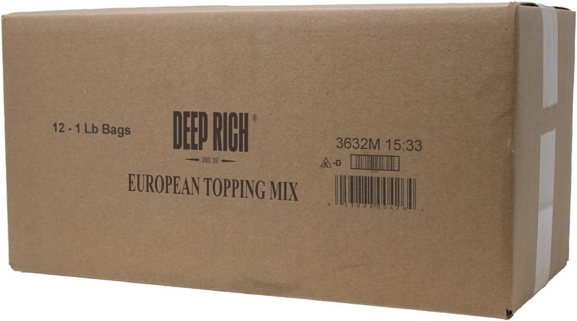 DEEP RICH European Cappuccino Topping Mix 12 x 1 lb (For Use In Bean To Cup Machines)