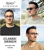 Eyekepper Spring Hinge Striped Reading Glasses (3 Pairs) Men Includes Sunshine Readers +2.75