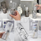 Toothbrush Travel Case Portable Travel Toothbrush Holder, Large Travel Toothbrush Cup, Travel Toothpaste Container for School, Camping, Business Trip Bathroom