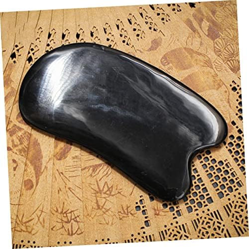Beaupretty 2pcs Durable Ox Horn Scraping Massage Tool for Skin Care Gua Sha Boards Black for Home Use Traditional Chinese Therapy for
