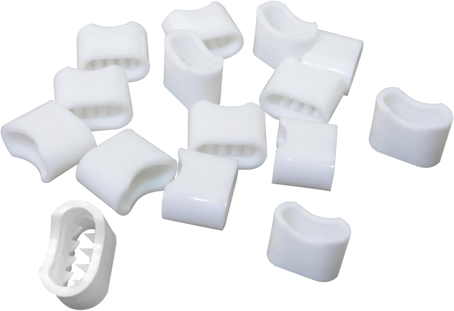 MEETOOT 100PCS Disposable Barbed Buckle 10.5x9.8mm Festival Event Music Show One Way Slide Locking Buckle U Shape