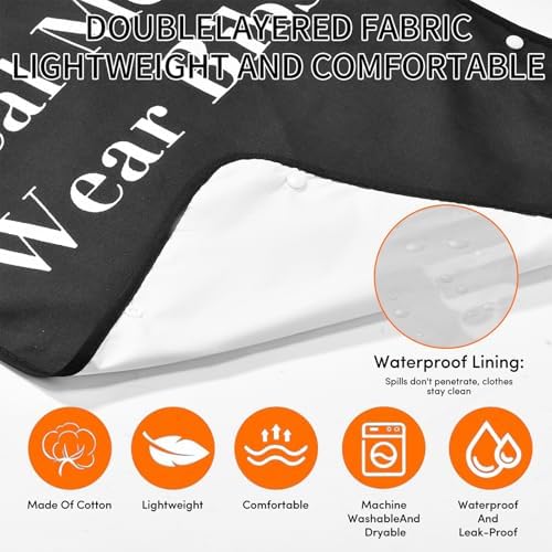 3 Pcs Adult Bibs For Men Women Washable Reusable Waterproof Large Bibs For Adult, Clothing Protector With Crumb
