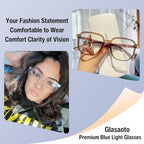 Blue Light Blocking Glasses Reading Glasses for Women Men Square Nerd Eyeglasses Frame Lightweight Reduce Eye Strain