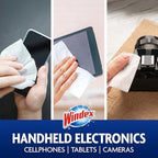 Windex Electronic Cleaning Wipes, Pre-Moistened Screen Wipes for TVs, Phones, and Other Electronics, Resealable for a Freshness Lock, 25 Count
