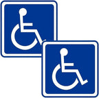 2PCS Car Handicap Parking Sign, Reflective Magnetic Vehicle Square Wheelchair Symbol Labels, Waterproof Automotive Disabled Parking Sticker, Universal for SUV Truck Sedan