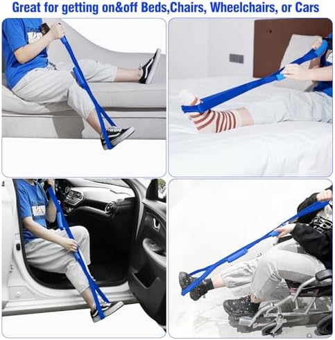 42 Inch Leg Lifter,Leg Lifter After Hip Replacement with Large Foot Loop,Mobility Aid for Disables and Elderly,Leg Lifter Strap for Knee Replacement Recovery Aids(Blue)