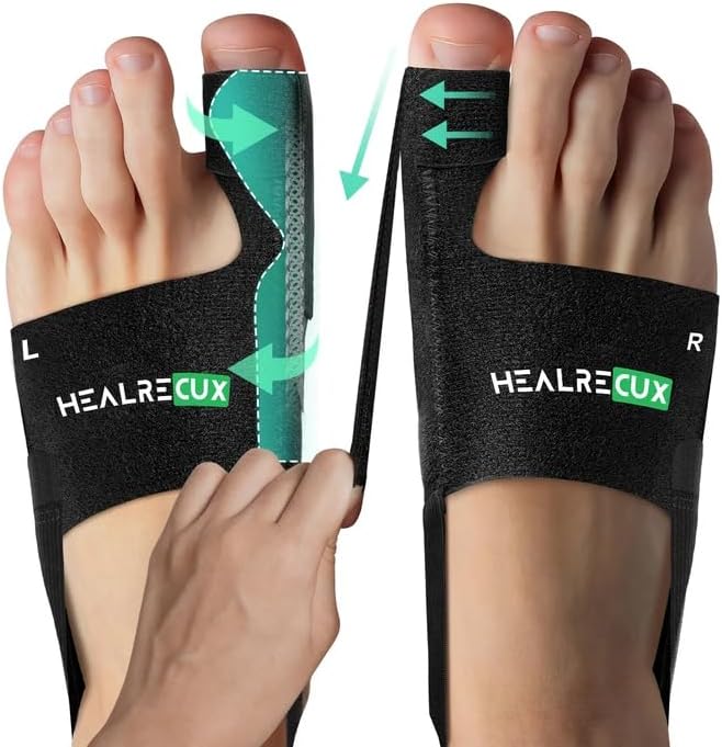 Bunion Corrector for Women Men, Bunion Splint Brace Hallux Valgus Correction Big Toe Straightener for Daily Use, 1 Pair