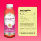 SYNERGY The Real Kombucha - Pomelo Pink Lemonade - 16 fl oz Bottle - Raw Probiotic Drink for Gut Health and Immune Support