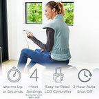 Pure Enrichment PureRelief XL Back & Neck Heating Pad- Safe Heat Therapy for Sore Muscles, Pain, & Cramps in Neck, Back, & Shoulders - 4 Heat Settings w/Auto Shut-Off, Soft Fabric (Sea Glass)