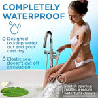 100% Waterproof Cast Covers for Shower Leg - 2pk - Tight Seal - Reusable Adult Half Leg Cast Protectors - Knee, Ankle, Foot - After Surgery Bandage and Dressing Cast Bag for Wounds and Burns