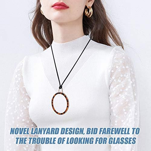 TERAISE Reading Glasses Pendant Necklace Readers Lightweight Portable Anti-loss Reading Glasses with Exquisite Case for Women