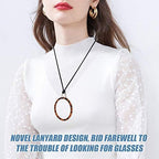 TERAISE Reading Glasses Pendant Necklace Readers Lightweight Portable Anti-loss Reading Glasses with Exquisite Case for Women