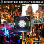 3 PCS Crystal Ultra-Thin LED Coasters for Drinks, 3.9'' Non-Slip Waterproof Transparent LED Luminous Coaster for Beverage Cup Wine Table Club Bar Wedding Halloween Party (Color)