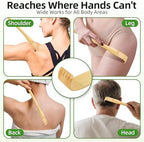 Renook 8 PCS Back Scratcher,16.5" Bamboo Wooden Back Scratchers for Men Women,Strong Sturdy Self-Massager for Scratching Itches On Back, Arm, Leg, Head, Body, Best Gift for Pregnant Women/the Elderly